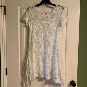 Short white lace dress